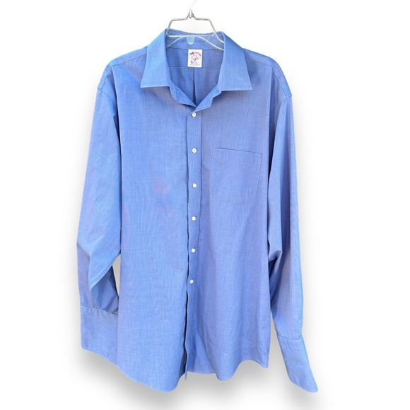 Brooks Brothers Other - Brooks Brothers Blue Dress Shirt French Cuffs Non Iron Size 18-36